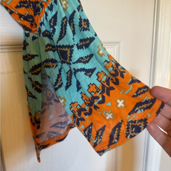 Klutch NWT Bohemian Orange and Blue Patterned Dress size Small - Picture 2 of 6